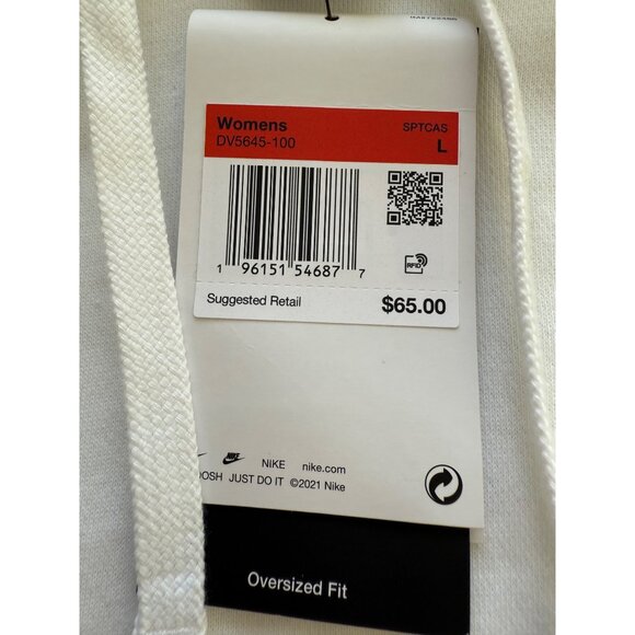 Nike New Sweatshirt Womens Size Large Sportswear Club Fleece Oversized Hoodie - Picture 4 of 10